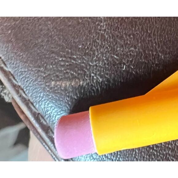 Vintage Liz Claiborne Brown Tri-Fold Leather Wallet w/Calculator - Picture 8 of 9